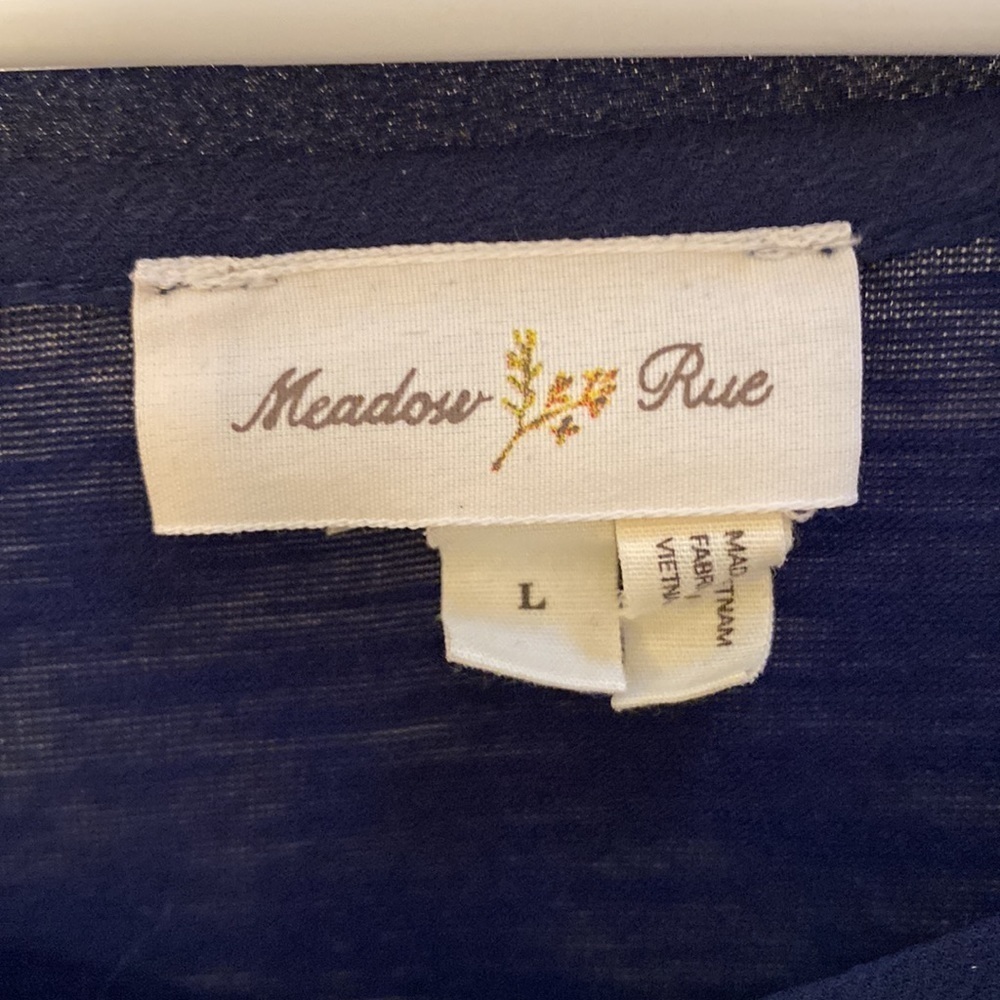 NWOT Meadow Rue top navy size L - Picture 3 of 3